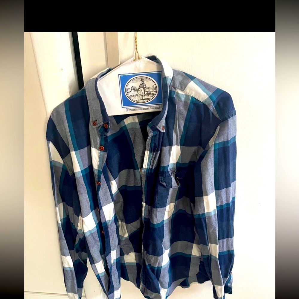 Jcrew button down flannel print size large